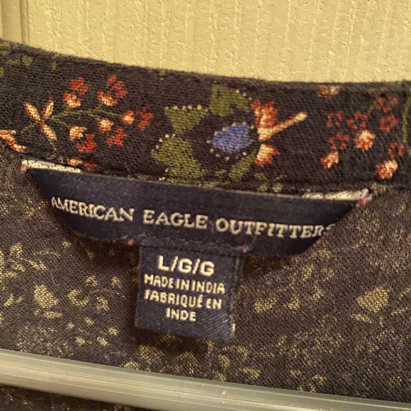 American Eagle floral boho long sleeve shirt - Picture 3 of 7